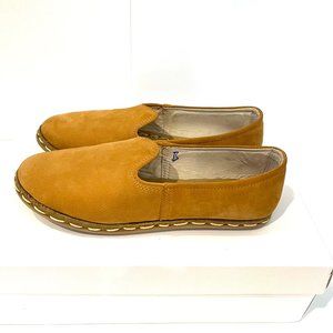 SABAH Women's Dark Mustard Handmade Leather Slip On Shoe - Sabah 40/EU39/US 8.5